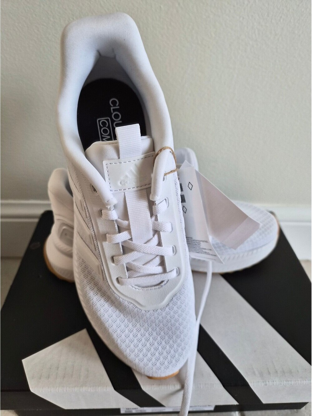 Adidas Cloudfoam Comfort White Running Shoes Women's Size 7 0074